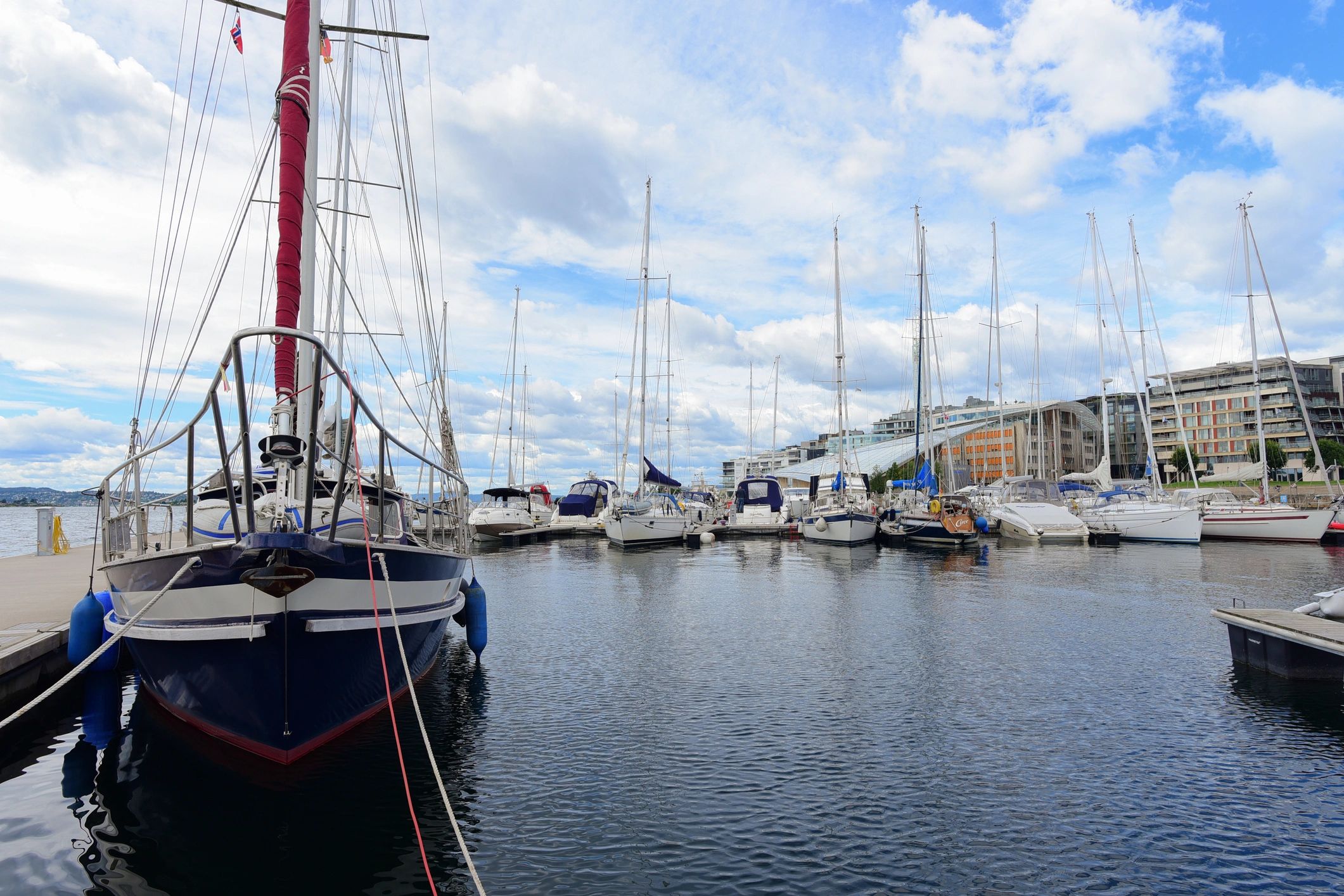 Waterfront marina scene for team profile